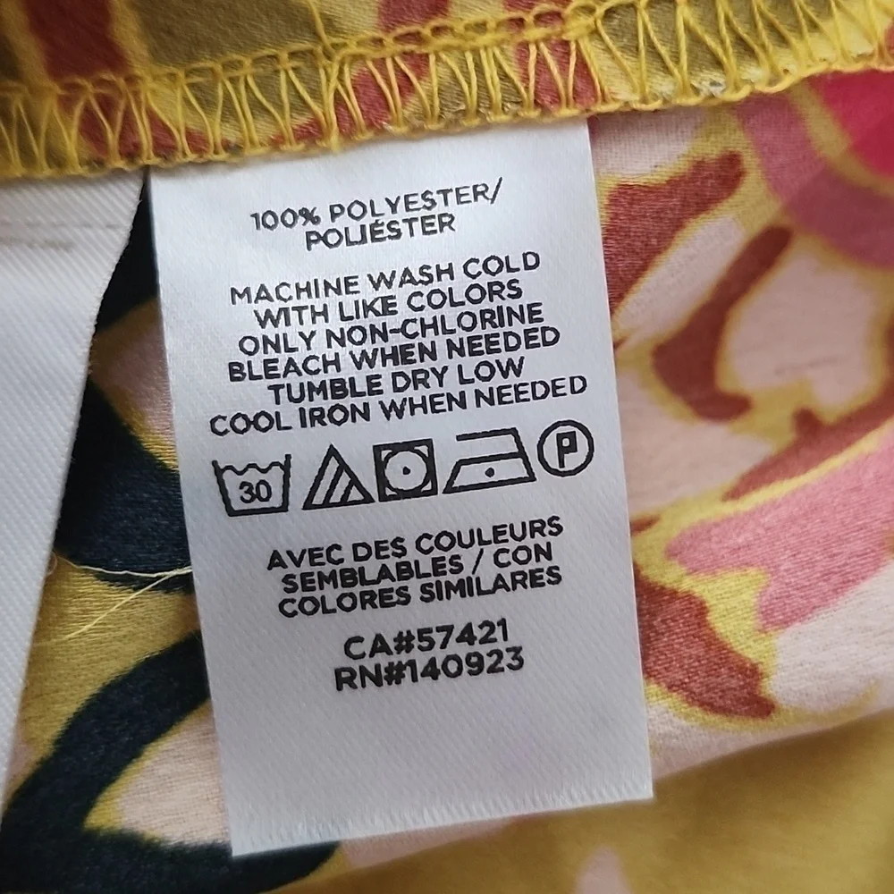 NWT Loft Plus Mustard Yellow Floral Paisley Print Belted Skirt 14Plus